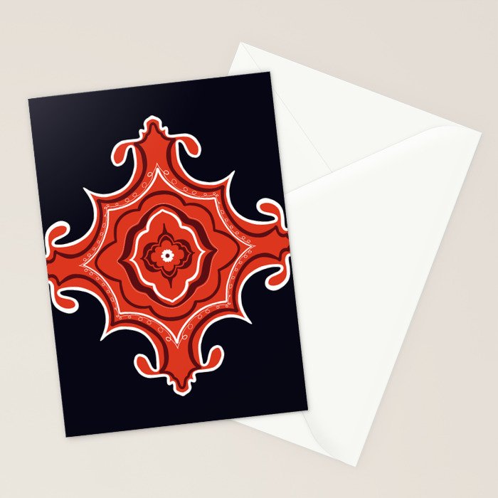 Red Waves Stationery Card Gallery Image 2