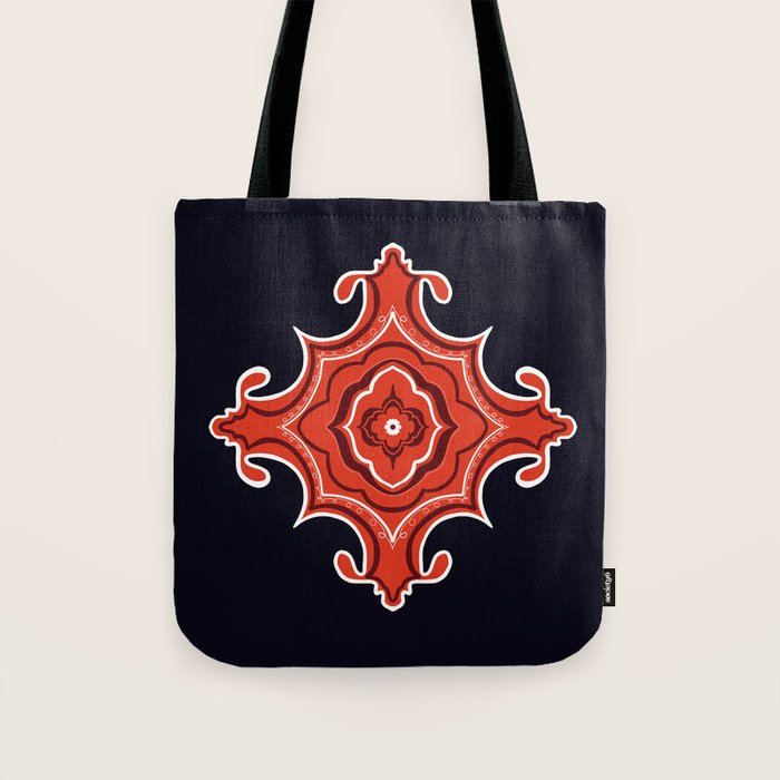 Red Waves Tote Bag Gallery Image 1