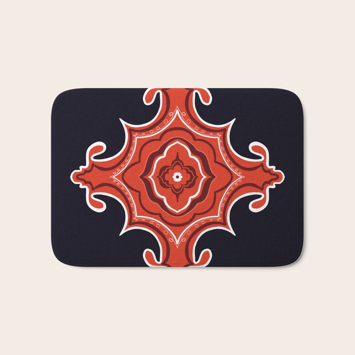 Red Waves Bath Mat Gallery Image 1