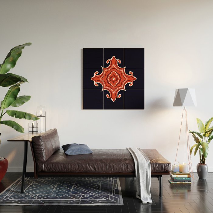 Red Waves Wood Wall Art Gallery Image 2