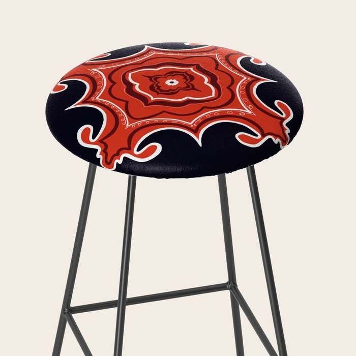 Red Waves Stool Gallery Image 2