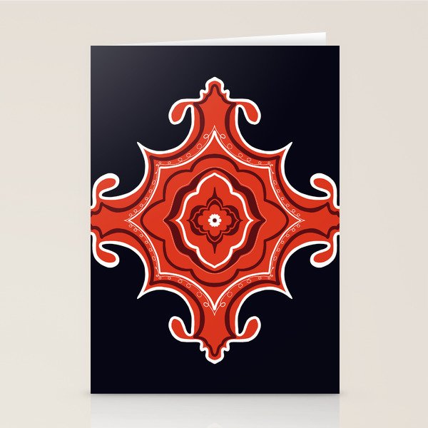 Red Waves Stationery Card Gallery Image 1