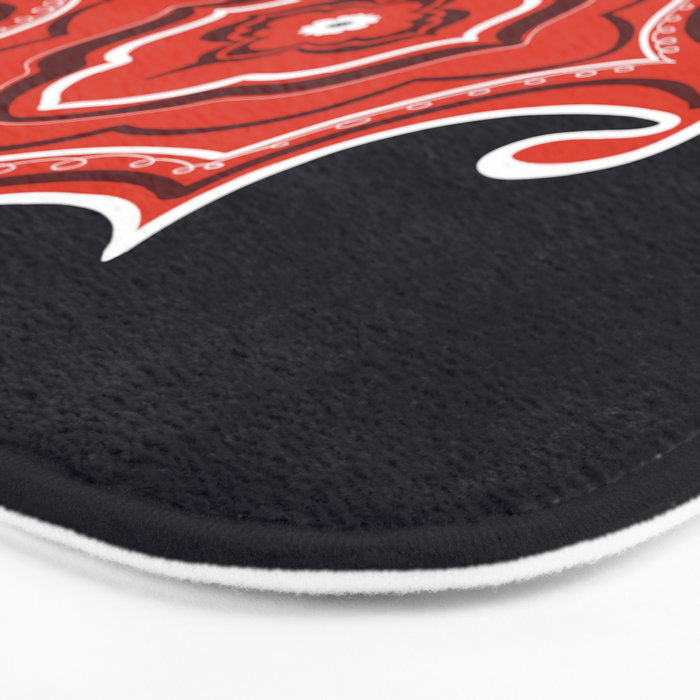 Red Waves Bath Mat Gallery Image 3