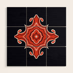 Red Waves Wood Wall Art Gallery Image 1