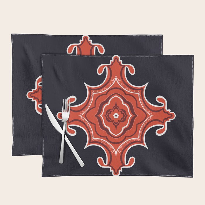 Red Waves Placemat Gallery Image 1