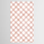 Hand Painted Pink Festive Gingham Theme Tablecloth Gallery Image 2
