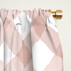 Hand Painted Pink Festive Gingham Theme Window Curtain Gallery Image 2
