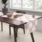 Hand Painted Pink Festive Gingham Theme Table Runner Gallery Image 2