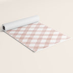 Hand Painted Pink Festive Gingham Theme Yoga Mat Gallery Image 2