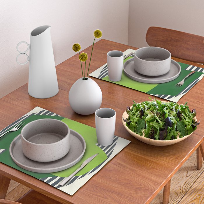 Modern abstract shape N03 Placemat Gallery Image 2