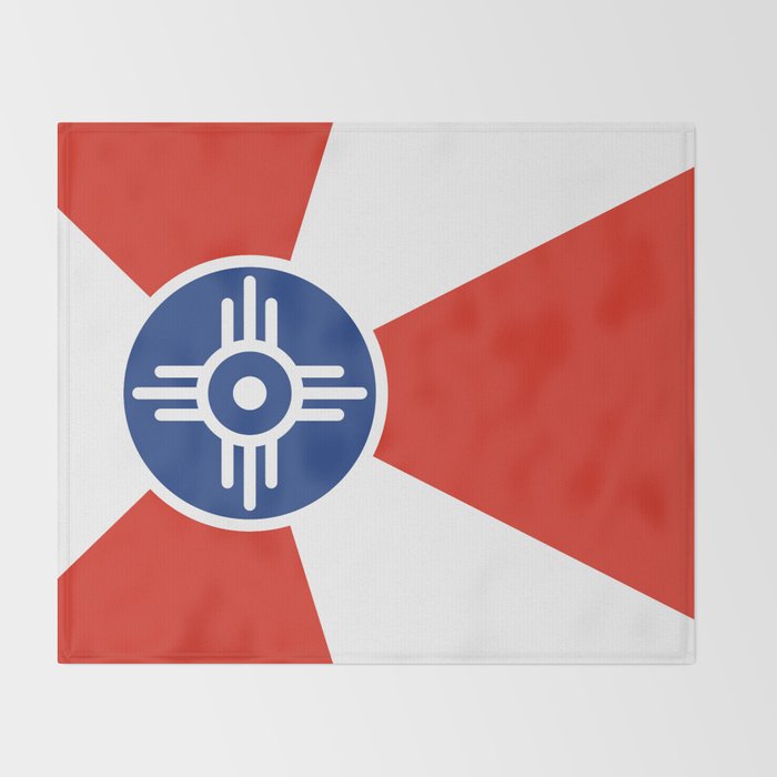 Flag of Wichita, Kansas Throw Blanket Gallery Image 2