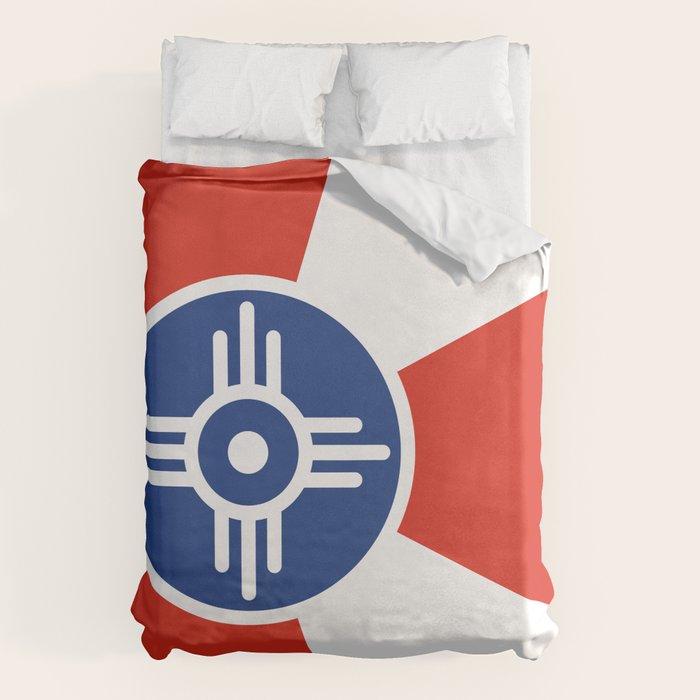 Flag of Wichita, Kansas Duvet Cover