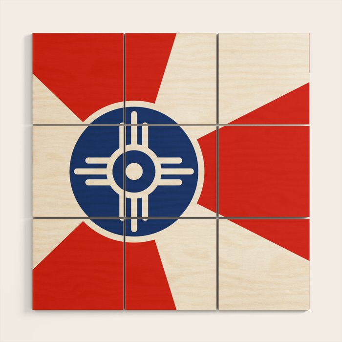 Flag of Wichita, Kansas Wood Wall Art Gallery Image 1