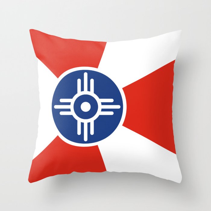Flag of Wichita, Kansas Throw Pillow Gallery Image 6