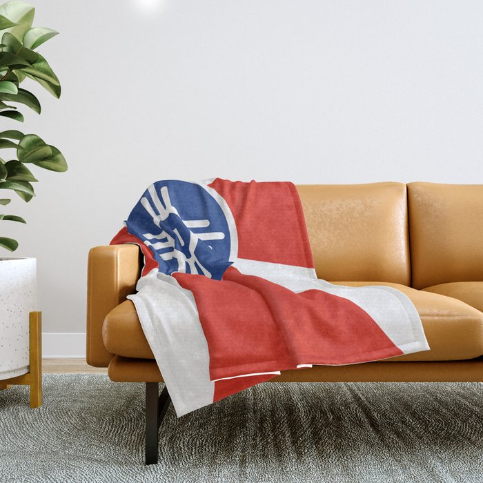 Flag of Wichita, Kansas Throw Blanket Gallery Image 1