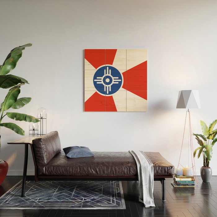 Flag of Wichita, Kansas Wood Wall Art Gallery Image 2