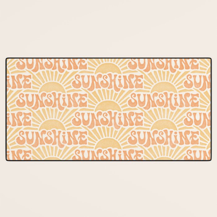 Sunshine - gold and copper Desk Mat Gallery Image 3