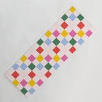 Retro Bauhaus Pattern | Abstract Shapes | Geometric Checks Yoga Mat Gallery Image 1