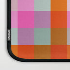 Vibrant Pink and Orange Plaid Abstract Geometric Pattern Laptop Sleeve Gallery Image 3