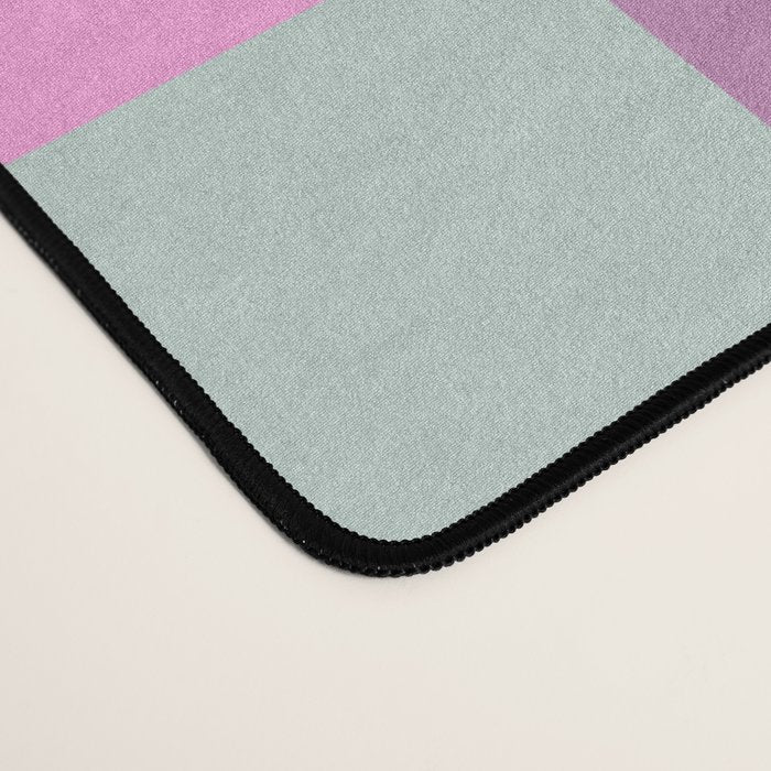 Vibrant Pink and Orange Plaid Abstract Geometric Pattern Desk Mat Gallery Image 4