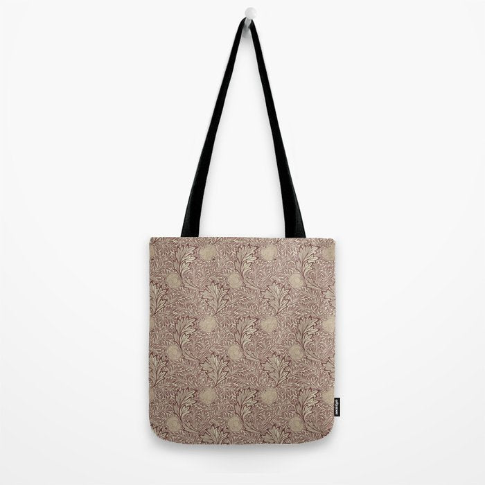 William Morris Vintage Apple Red Gold Tote Bag Gallery Image 2