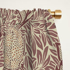 William Morris Vintage Apple Red Gold Window Curtain Gallery Image 2