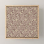 William Morris Vintage Apple Red Gold Mini Art Print Gallery Image 1