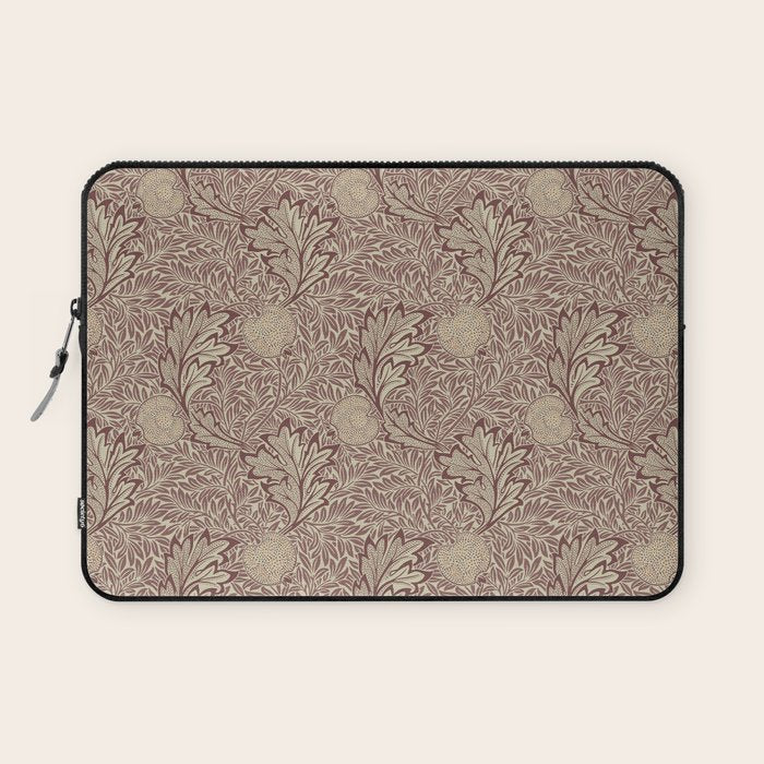 William Morris Vintage Apple Red Gold Laptop Sleeve Gallery Image 1