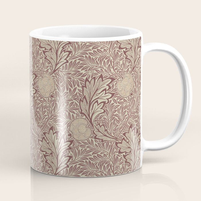 William Morris Vintage Apple Red Gold Coffee Mug Gallery Image 1