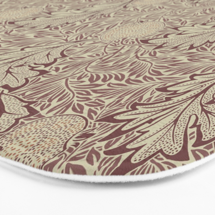 William Morris Vintage Apple Red Gold Bath Mat Gallery Image 3