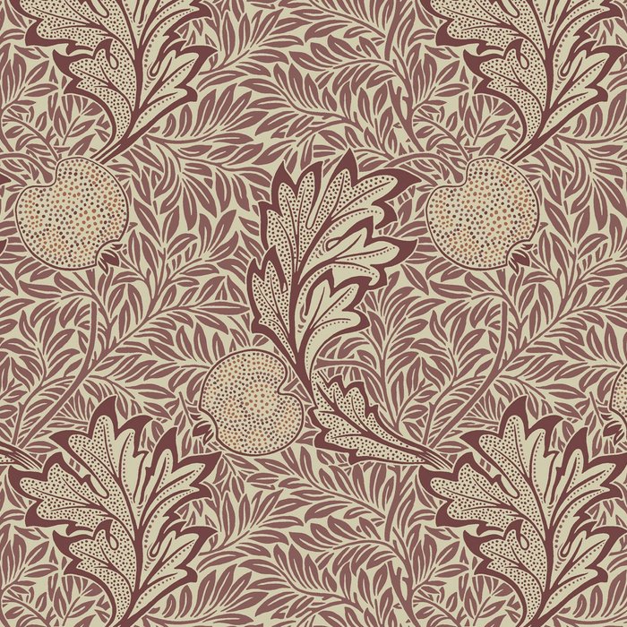 William Morris Vintage Apple Red Gold Coffee Mug Gallery Image 2