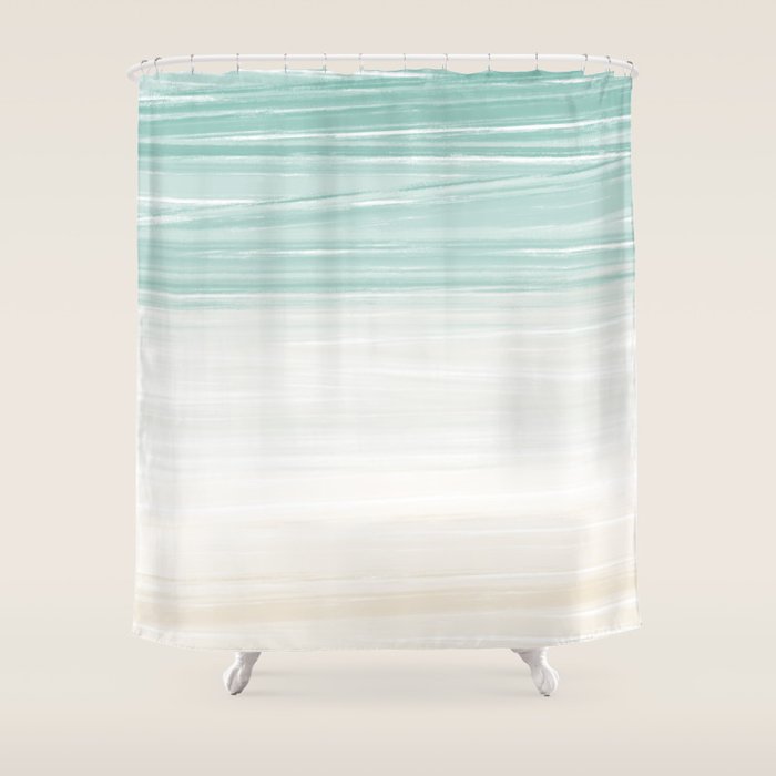 Waves Meet the Shore Shower Curtain Gallery Image 1