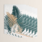Gold and Green Palm Leaves Wrapping Paper Gallery Image 3