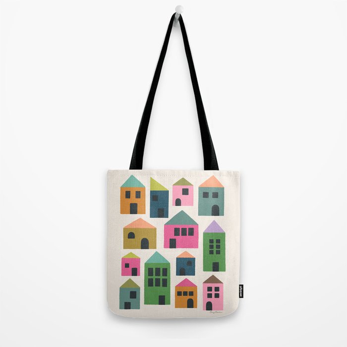 Happy Houses - Multi-colored Tote Bag Gallery Image 2