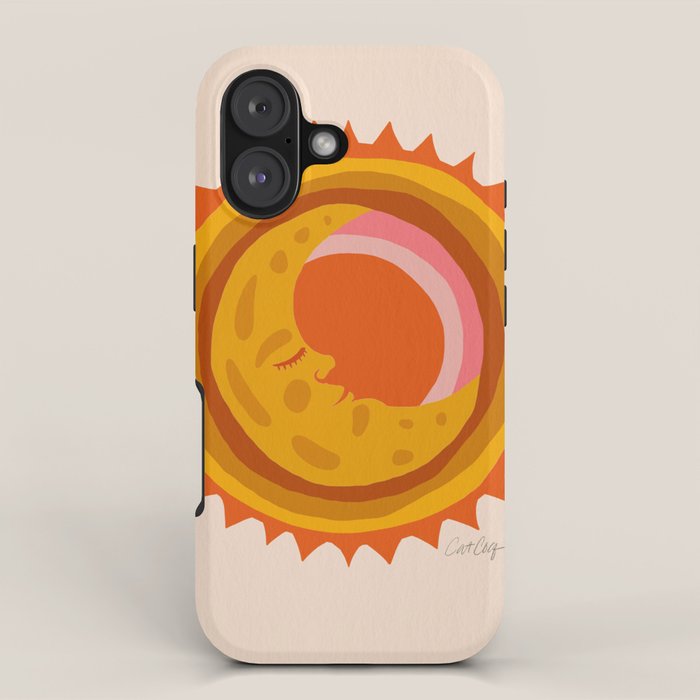 Moon Glow - Retro Ochre iPhone Case Gallery Image 1
