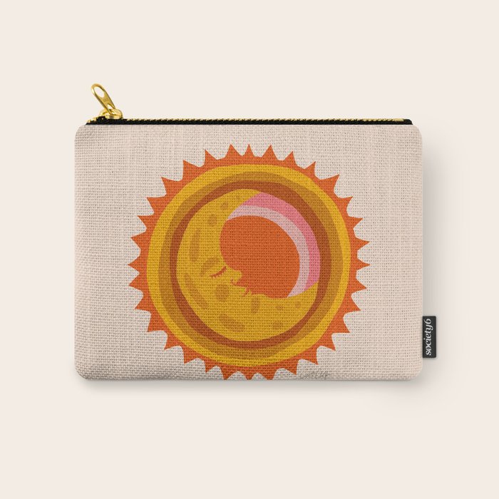Moon Glow - Retro Ochre Carry All Pouch Gallery Image 1