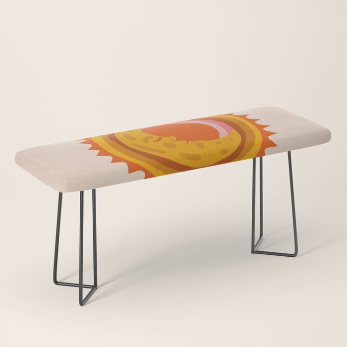 Moon Glow - Retro Ochre Bench Gallery Image 1
