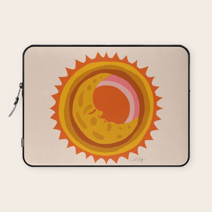 Moon Glow - Retro Ochre Laptop Sleeve Gallery Image 1