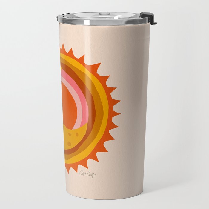 Moon Glow - Retro Ochre Travel Mug Gallery Image 2