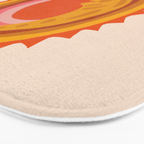 Moon Glow - Retro Ochre Bath Mat Gallery Image 3