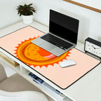 Moon Glow - Retro Ochre Desk Mat Gallery Image 2