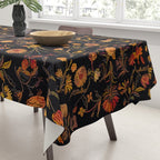 Exotic Midnight Floral Garden Tablecloth Gallery Image 3