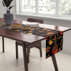 Exotic Midnight Floral Garden Table Runner Gallery Image 2