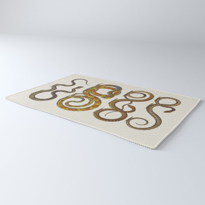 Albertus Seba Snakes Illustration  Rug Gallery Image 3