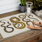 Albertus Seba Snakes Illustration  Outdoor Rug Gallery Image 2