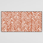 Boho, Abstract, Herringbone, Pattern, Terracotta Desk Mat Gallery Image 3