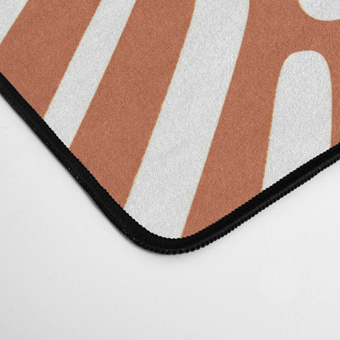 Boho, Abstract, Herringbone, Pattern, Terracotta Desk Mat Gallery Image 4