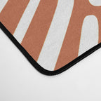Boho, Abstract, Herringbone, Pattern, Terracotta Desk Mat Gallery Image 4