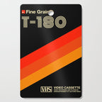 VHS cassette, case T-180 - retrowave poster, retrowave art Cutting Board Gallery Image 1