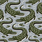 Alligator - Down In The Bayou - Grey Coffee Mug Gallery Image 2